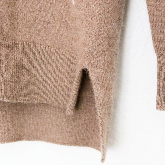 MAGASCHONI 100% Cashmere Star V-Neck Longline Cardigan Camel White S $295 SOFT - Picture 8 of 14